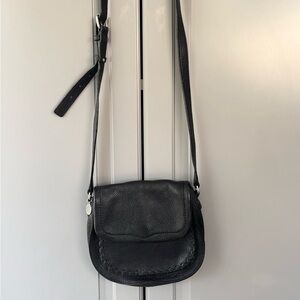 Rebecca Minkoff Black Pebbled Leather Crossbody Bag